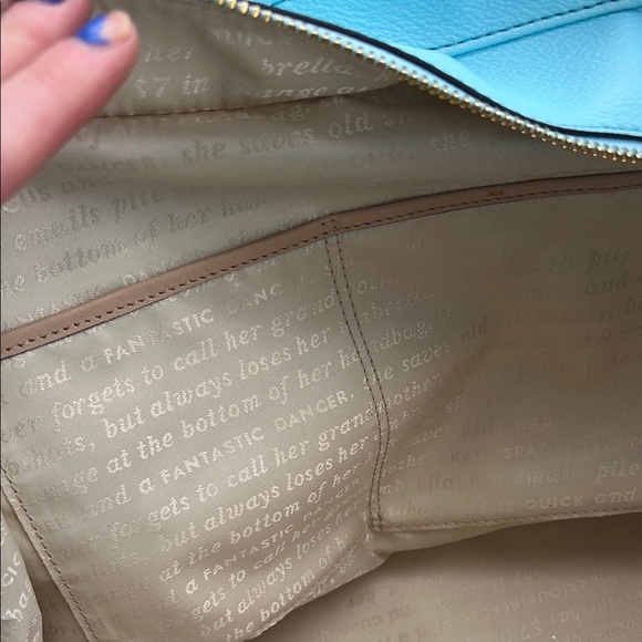 Kate Spade Blue and Tan Beach Tote - Picture 13 of 16